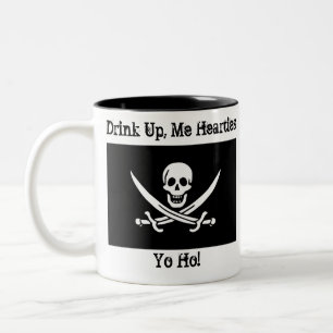 Caneca De Café Em Dois Tons Bebida acima, mim Hearties Yo Ho!