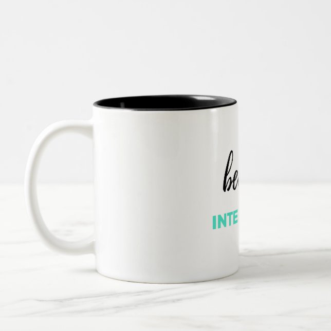 Caneca De Café Em Dois Tons Because Internships 2 (Esquerda)