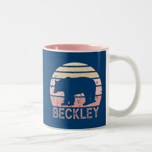 Caneca De Café Em Dois Tons Beckley West Virginia Retro Bear