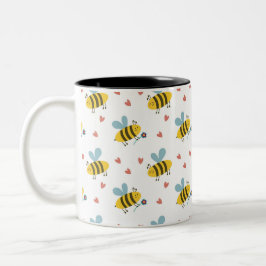 Caneca De Café Em Dois Tons Bee Happy