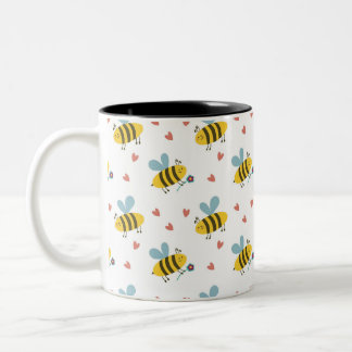 Caneca De Café Em Dois Tons Bee Happy