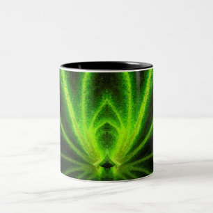 Caneca De Café Em Dois Tons Begonia Leaf Abstrato