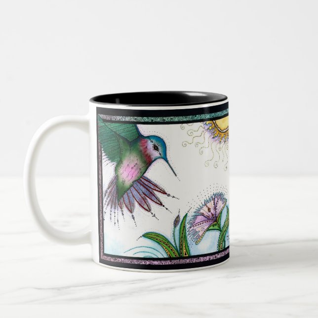 Caneca De Café Em Dois Tons Beijo dos arcos-íris (Esquerda)
