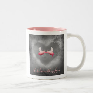 Caneca De Café Em Dois Tons Beijo inacreditável dos porcos do Amor-Vôo