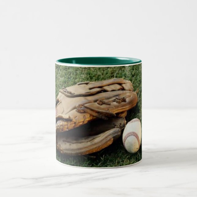 Caneca De Café Em Dois Tons Beisebol e Glove Mug (Centro)