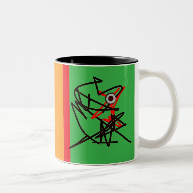 Caneca De Café Em Dois Tons Bela Abstrato Mug! (Direita)