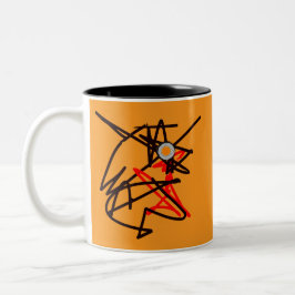 Caneca De Café Em Dois Tons Bela Abstrato Mug!