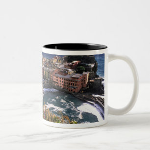 Caneca De Café Em Dois Tons Bela Aldeia de Vernazza em Cinque
