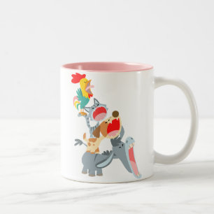 Caneca De Café Em Dois Tons Bela animação Bremen Músicos da cidade Mug