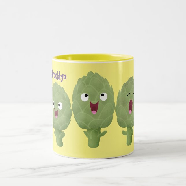 Caneca De Café Em Dois Tons Bela canção de alcachofras (Centro)