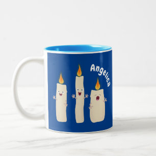 Caneca De Café Em Dois Tons Bela canção de cantar trio de vela