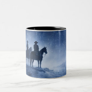 Caneca De Café Em Dois Tons Bela Paisagem Western Cowboys Sudoeste