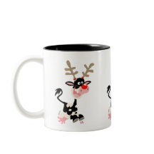 Bela Vaca de Cartoon Mascarando como Rebelde