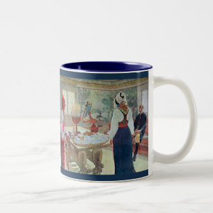 Caneca De Café Em Dois Tons Belas artes do sueco do En Bergman Stuga de Carl