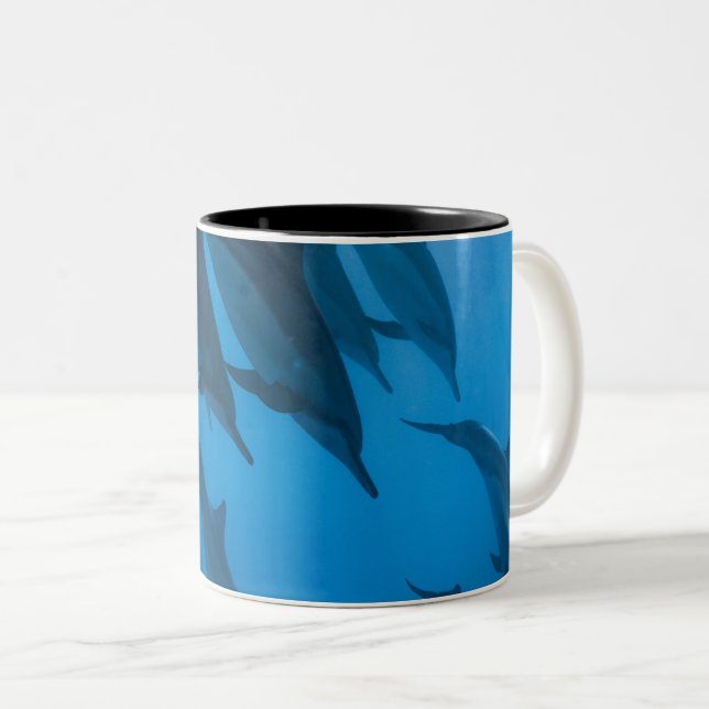 Caneca De Café Em Dois Tons Belas Criaturas do Oceano (Frente Esquerda)