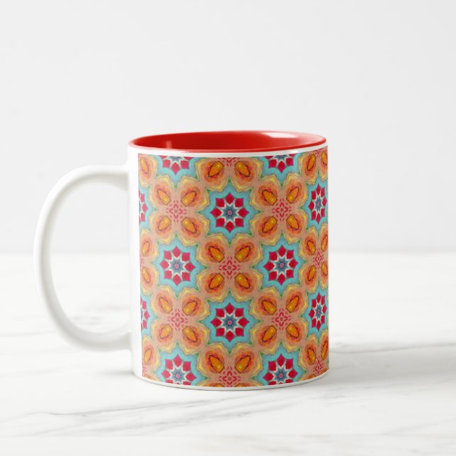 Caneca De Café Em Dois Tons Beleza Vibrante (Esquerda)