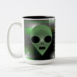 Caneca De Café Em Dois Tons "Believer" Alien Mug Images By J.H. Thornton