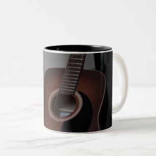 Caneca De Café Em Dois Tons Belíssima Guitarra Baixo