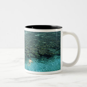 Caneca De Café Em Dois Tons Belize, Recife de Barreira, Recife do Farol, Azul