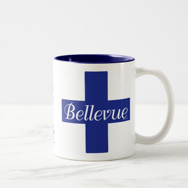 Caneca De Café Em Dois Tons Bellevue, Font Wars Mug (Direita)