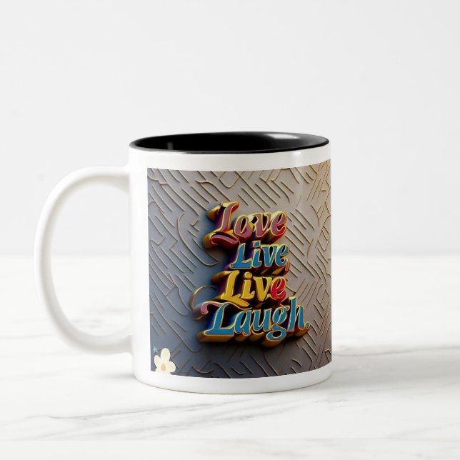 Caneca De Café Em Dois Tons "Belo Dentro fora" (Esquerda)