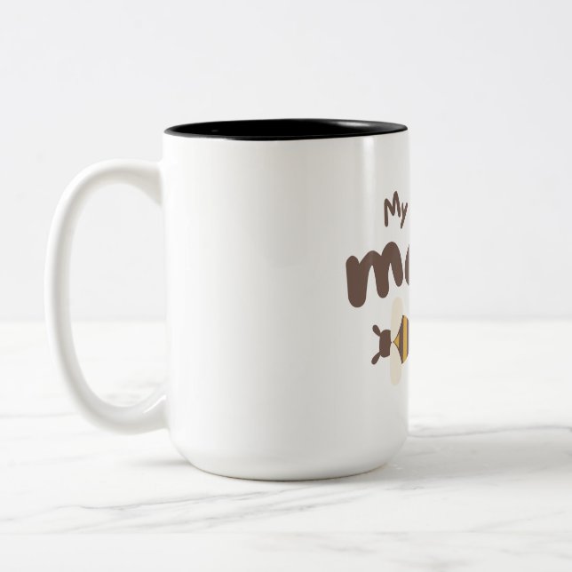 Caneca De Café Em Dois Tons Belo Design de Mug. (Esquerda)