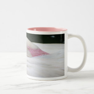 Caneca De Café Em Dois Tons Belo Flamingo Branco