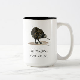 Caneca De Café Em Dois Tons Belo Kiwi Afirmou Mug De Café De Dois Tom