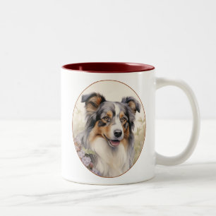 Caneca De Café Em Dois Tons Belo Pastor Australiano