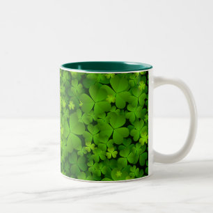 Caneca De Café Em Dois Tons Belo Shamrocks Irlandês