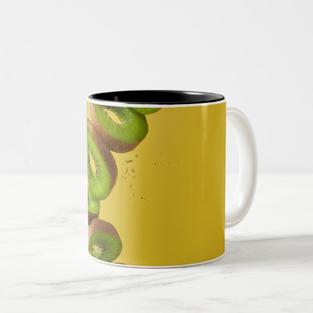 Caneca De Café Em Dois Tons Belos vegetais (Frente Esquerda)
