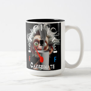 Caneca De Café Em Dois Tons Bem Caffeinado