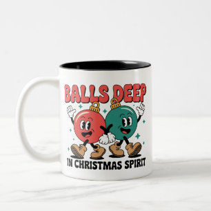 Caneca De Café Em Dois Tons Bem no Fundo do Natal Sarcasmo Humor Sujo