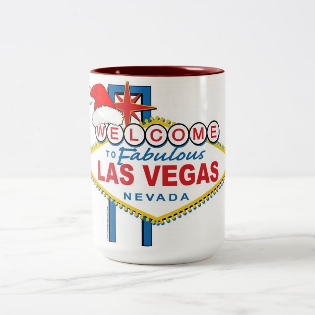 Caneca De Café Em Dois Tons Bem-vindo ao fabuloso Natal de Las Vegas (Centro)