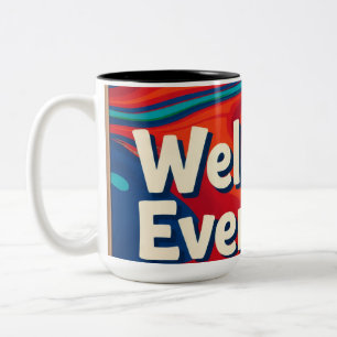 Caneca De Café Em Dois Tons Bem-vindo em