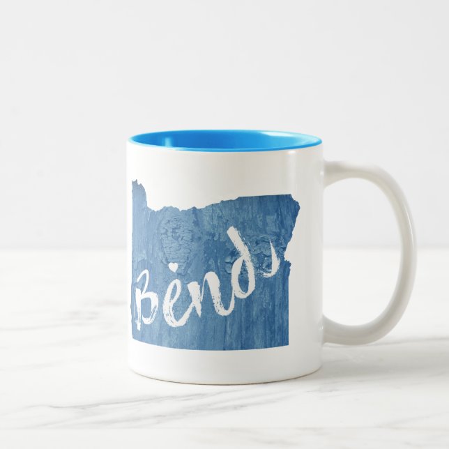Caneca De Café Em Dois Tons Bend, Oregon Wood Grain (Direita)