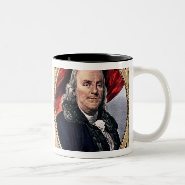Caneca De Café Em Dois Tons Benjamin Franklin 1847 (Direita)