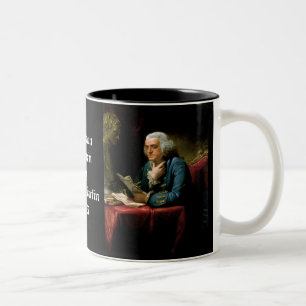 Caneca De Café Em Dois Tons Benjamin Franklin - Pintura de David Martin em 196