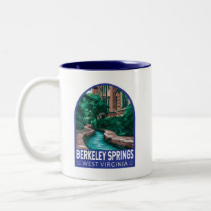Caneca De Café Em Dois Tons Berkeley Primavera West Virginia Illustration Viag