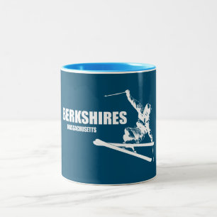Caneca De Café Em Dois Tons Berkshires Massachusetts Skier