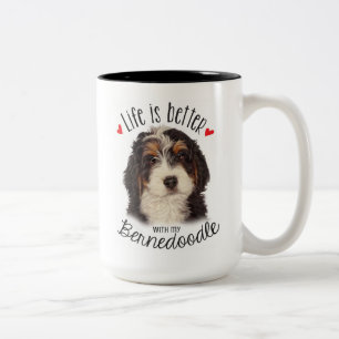 Caneca De Café Em Dois Tons Bernedoodle 2 tone 15oz Mug