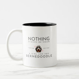 Caneca De Café Em Dois Tons Bernedoodle - Mug de dois tons