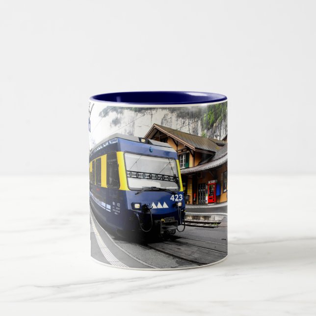 Caneca De Café Em Dois Tons Berner Oberland Bahn na Suiça (Centro)