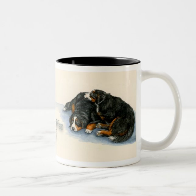 Caneca De Café Em Dois Tons Berners de sono (Direita)