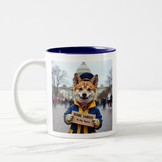 Caneca De Café Em Dois Tons Bernie Sanders É Meu Herói (Esquerda)