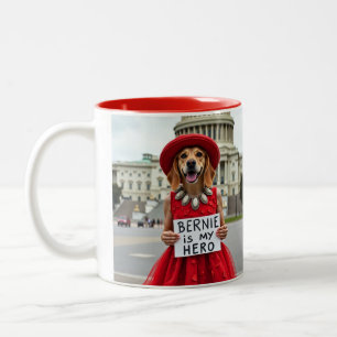 Caneca De Café Em Dois Tons Bernie Sanders É O MEU Cachorro Legal