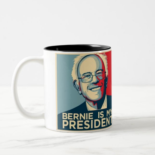 Caneca De Café Em Dois Tons Bernie Sanders Novelty Mug (Esquerda)