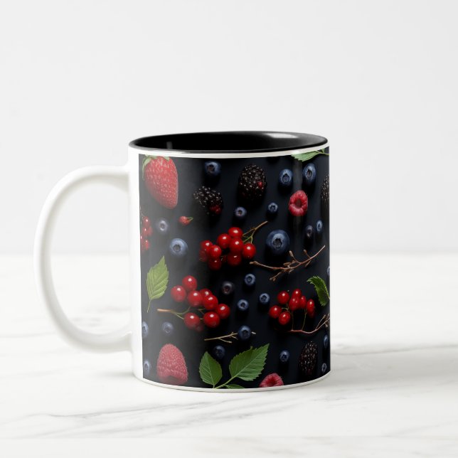 Caneca De Café Em Dois Tons Berries Knolling (Esquerda)