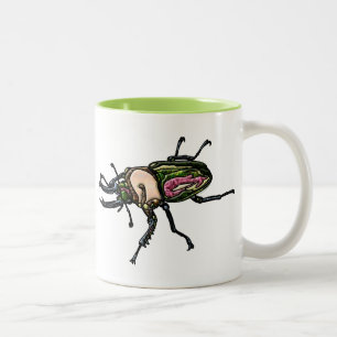 Caneca De Café Em Dois Tons Besouro Arco-Íris