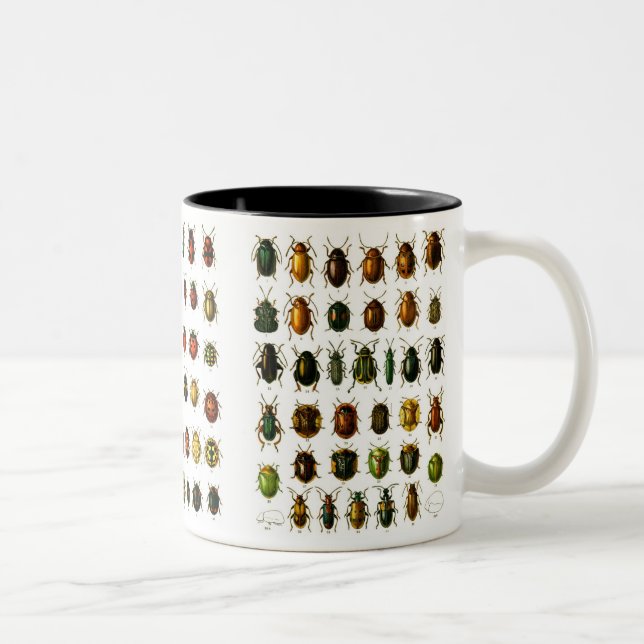 Caneca De Café Em Dois Tons Besouros (Direita)